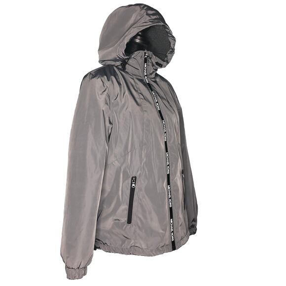 MICHAEL Michael Kors Gun Metal Missy Faux Shearling Lined Jacket - Size XS - Picture 6 of 14